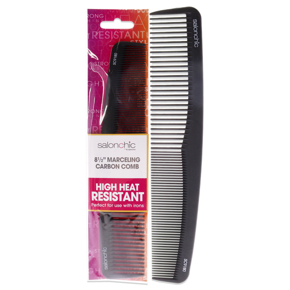 Marceling Carbon Comb High Heat Resistant 8.5 SalonChic for Unisex 1 Pc Comb - Picture 1 of 2